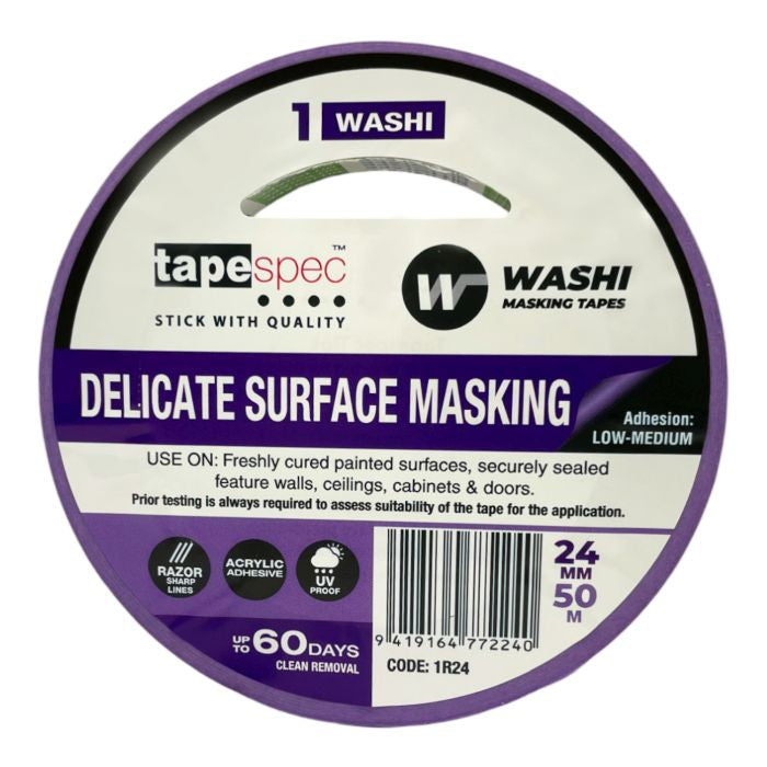 TapeSpec Washi Delicate Masking Tape Purple 24mmx50M