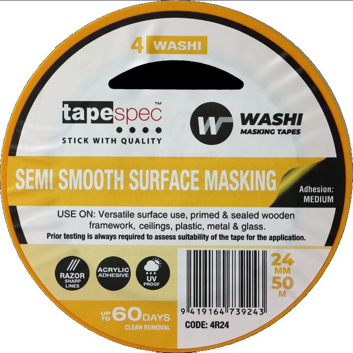 TapeSpec Washi Semi-Smooth Masking Tape Yellow