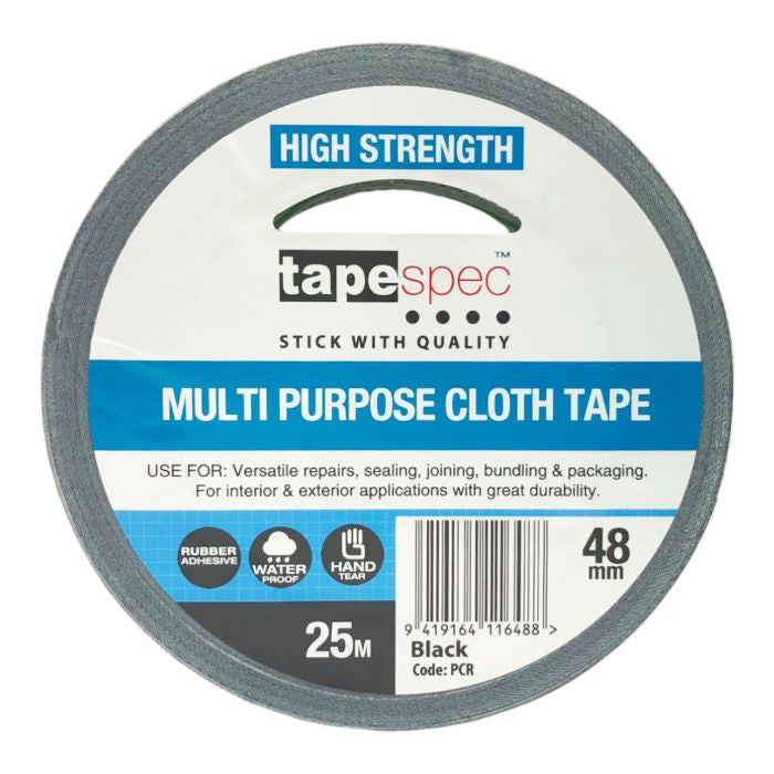 TapeSpec Multi-Purpose Cloth Tape Black