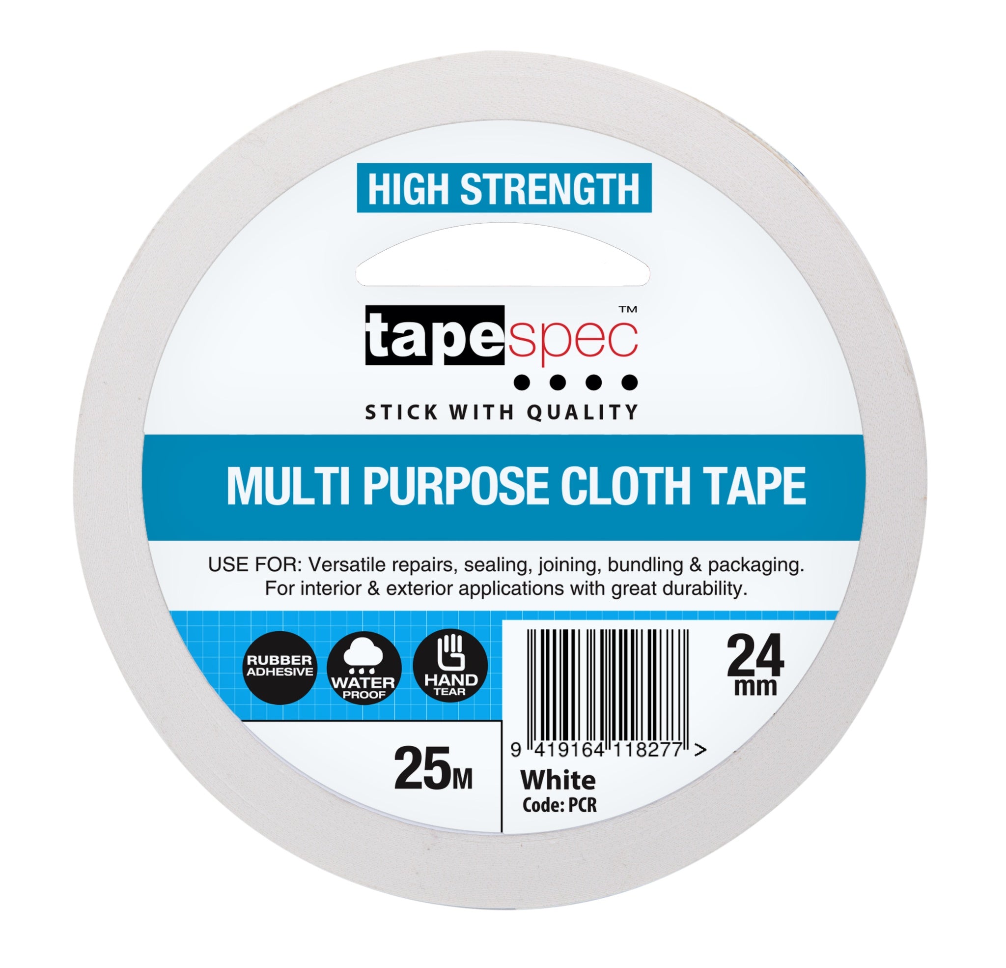 TapeSpec Multi-Purpose Cloth Tape White