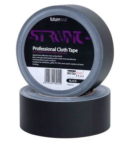 TapeSpec Professional Matt Cloth Tape Black 36mmx25M