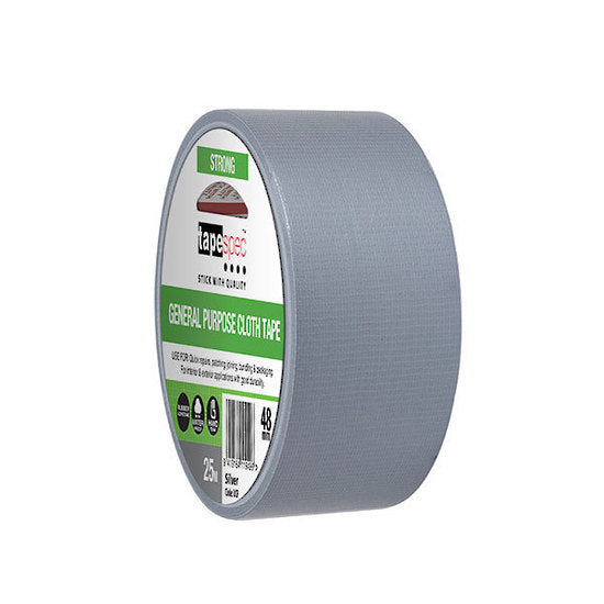 TapeSpec General Purpose Cloth Tape Silver 48mmx25M