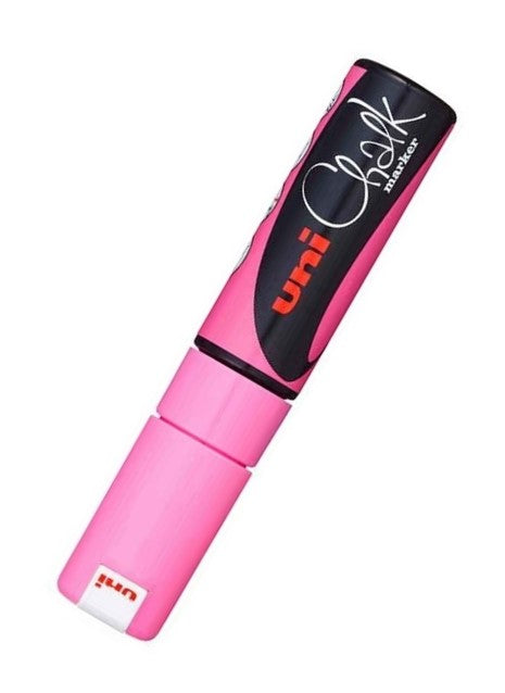 Uni Chalk Marker Fluoro Pink 8.0mm