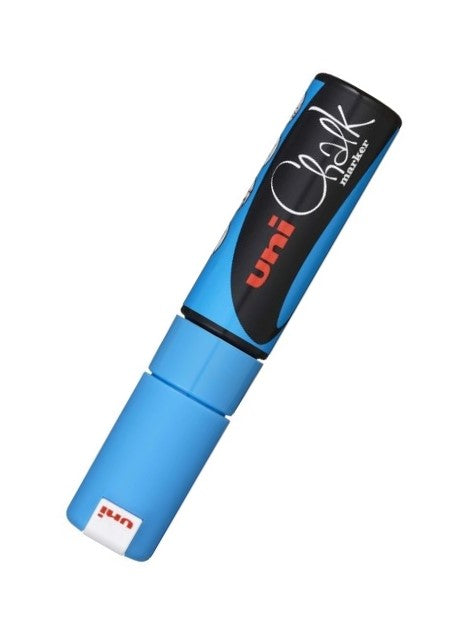 Uni Chalk Marker Light Blue 8.0mm