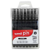 Uni Pin Fineline Permanent Pen Set 8 SET