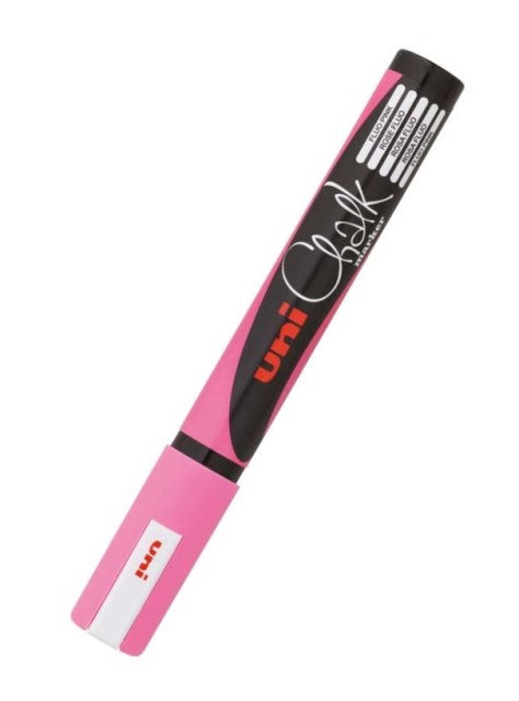 Uni Chalk Marker Fluoro Pink 1.8-2.5mm