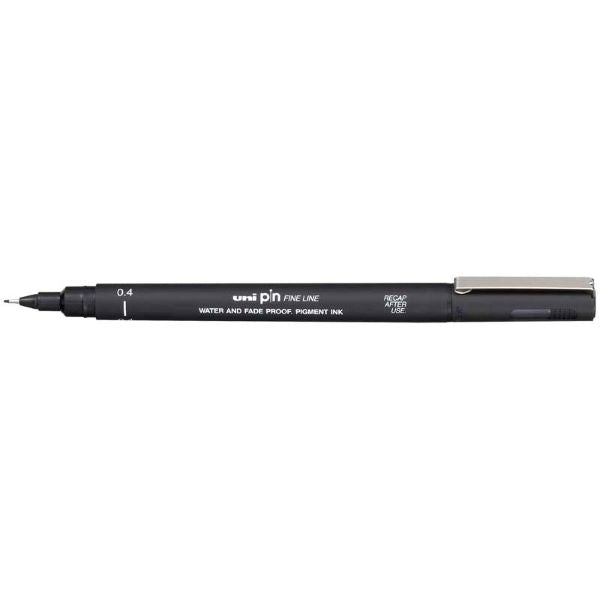 Product image for Uni Pin Fineline Permanent Pen Black