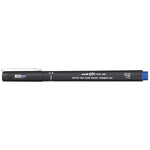 Uni Pin Fineline Permanent Pen Blue 0.4mm