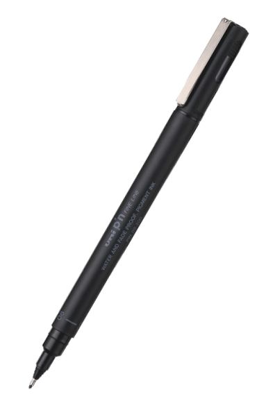 Product image for Uni Pin Fineline Permanent Pen Black