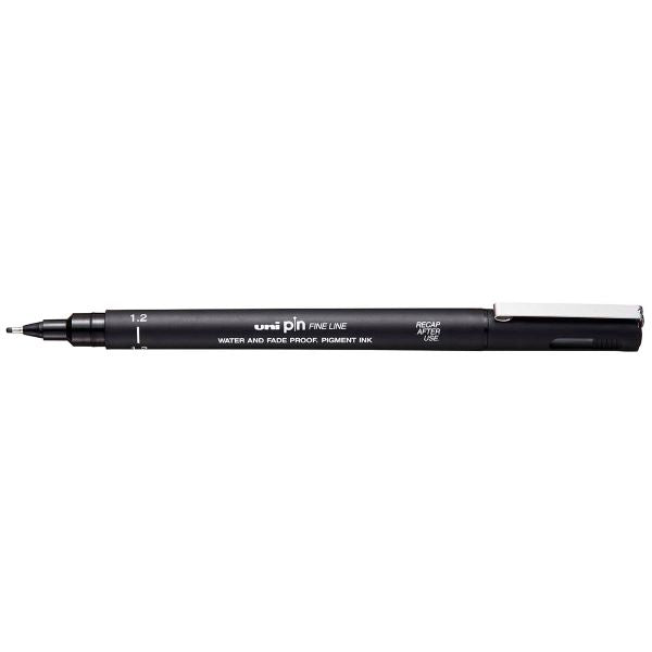 Product image for Uni Pin Fineline Permanent Pen Black