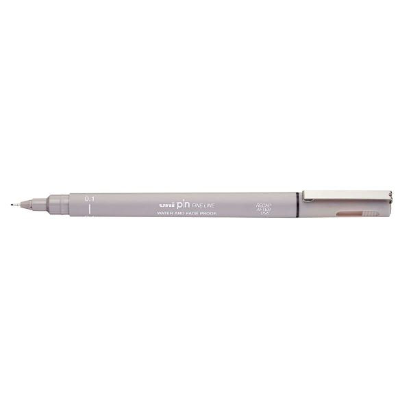 Uni Pin Fineline Permanent Pen Light Grey 0.1mm