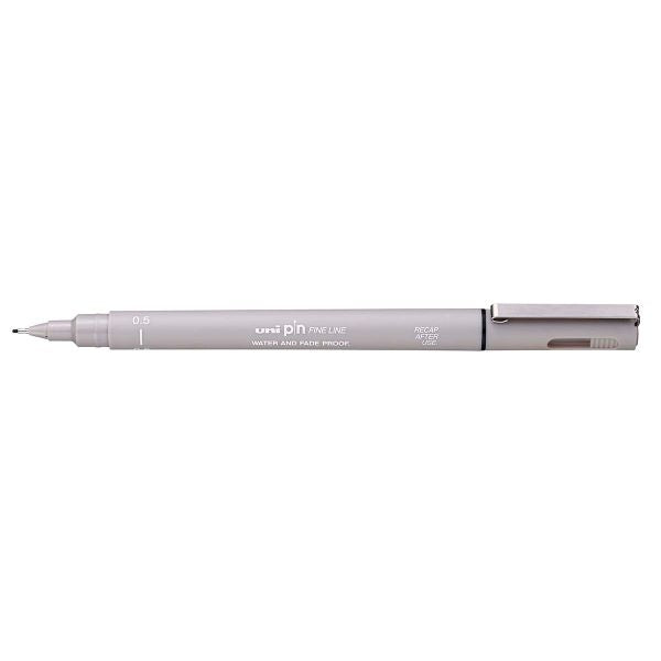 Uni Pin Fineline Permanent Pen Light Grey 0.5mm