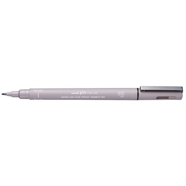 Uni Pin Fineline Permanent Pen Light Grey Brush Tip