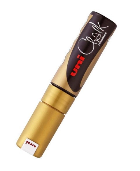 Uni Chalk Marker Gold 8.0mm