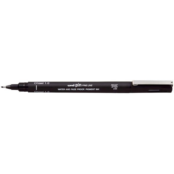 Product image for Uni Pin Fineline Permanent Pen Black