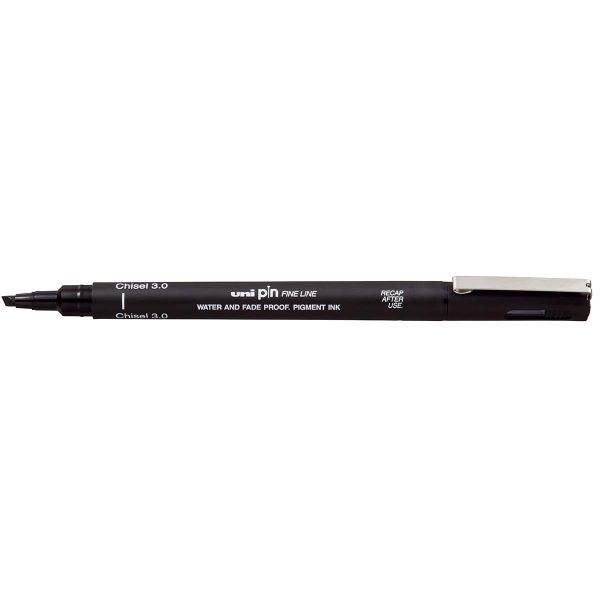 Product image for Uni Pin Fineline Permanent Pen Black