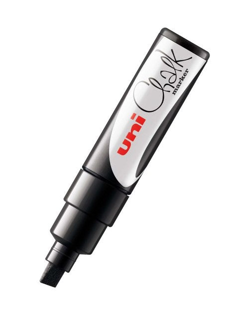 Uni Chalk Marker Black 8.0mm