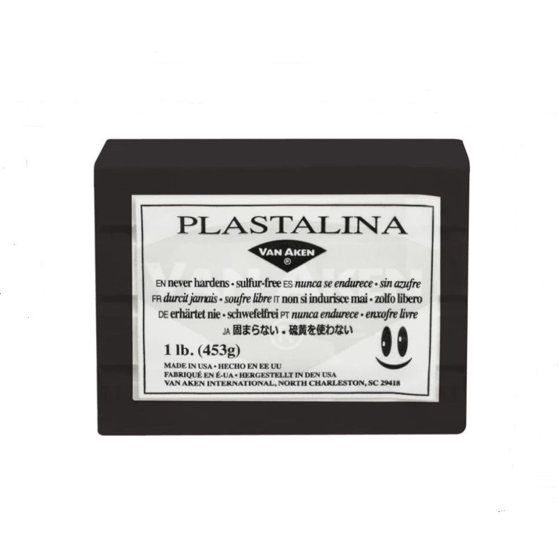 Van Aken Plastalina Modelling Clay Black 453g