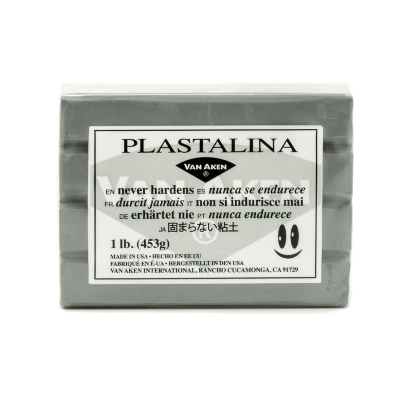 Van Aken Plastalina Modelling Clay Silver-Gray 453g