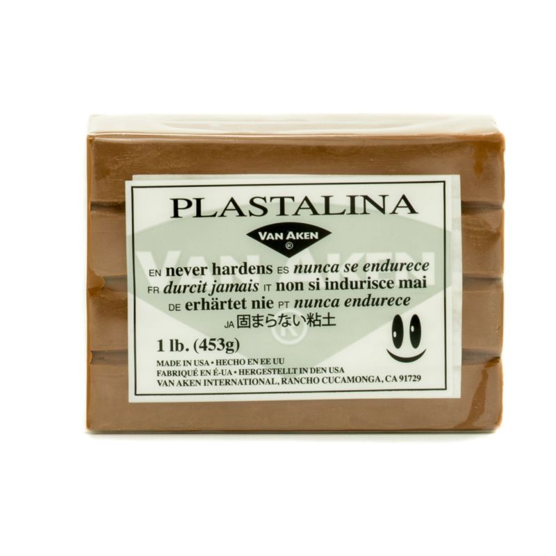 Van Aken Plastalina Modelling Clay Brown 453g