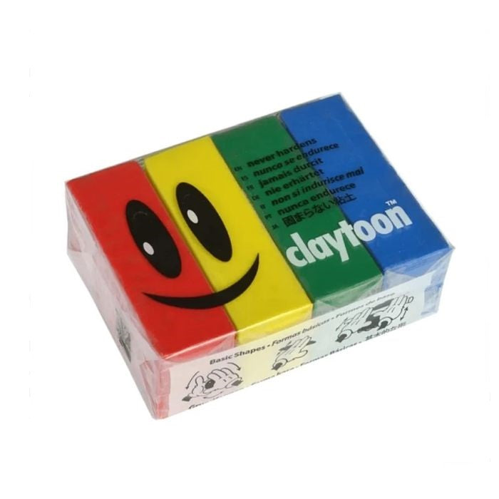 Van Aken Claytoon Modelling Clay Primary Colours Set 4 SET