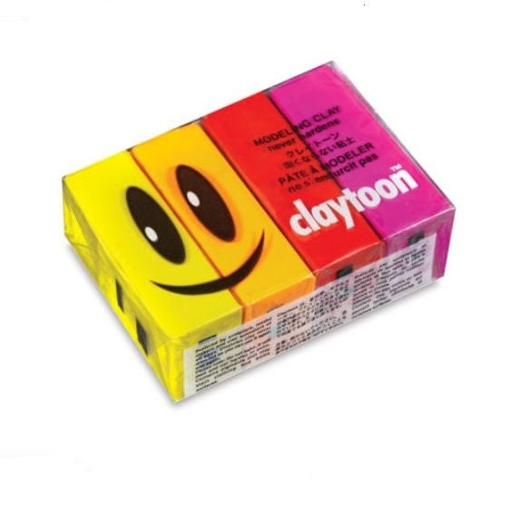 Van Aken Claytoon Modelling Clay Hot Colours Set 4 SET