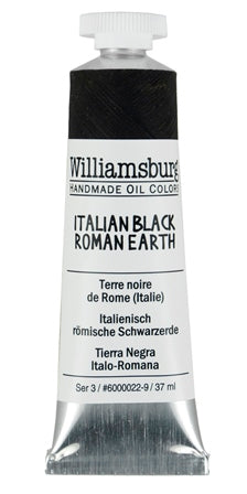 Williamsburg Oil Paint Italian Black Roman Earth 37ml