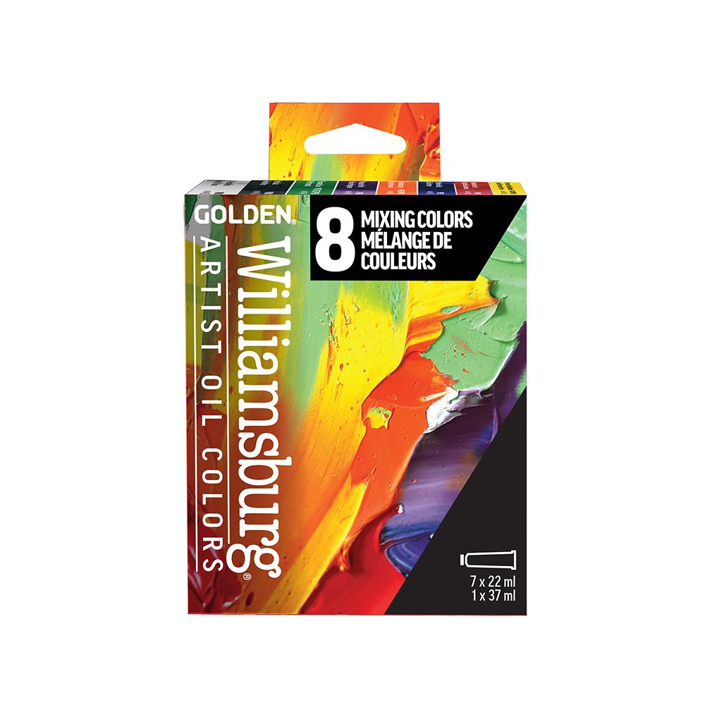 WILLIAMSBURG OIL PAINT MIXING COLOR SET 7 X 22ML + WHITE