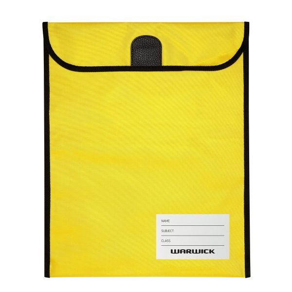 Warwick Homework Bag Yellow A3+