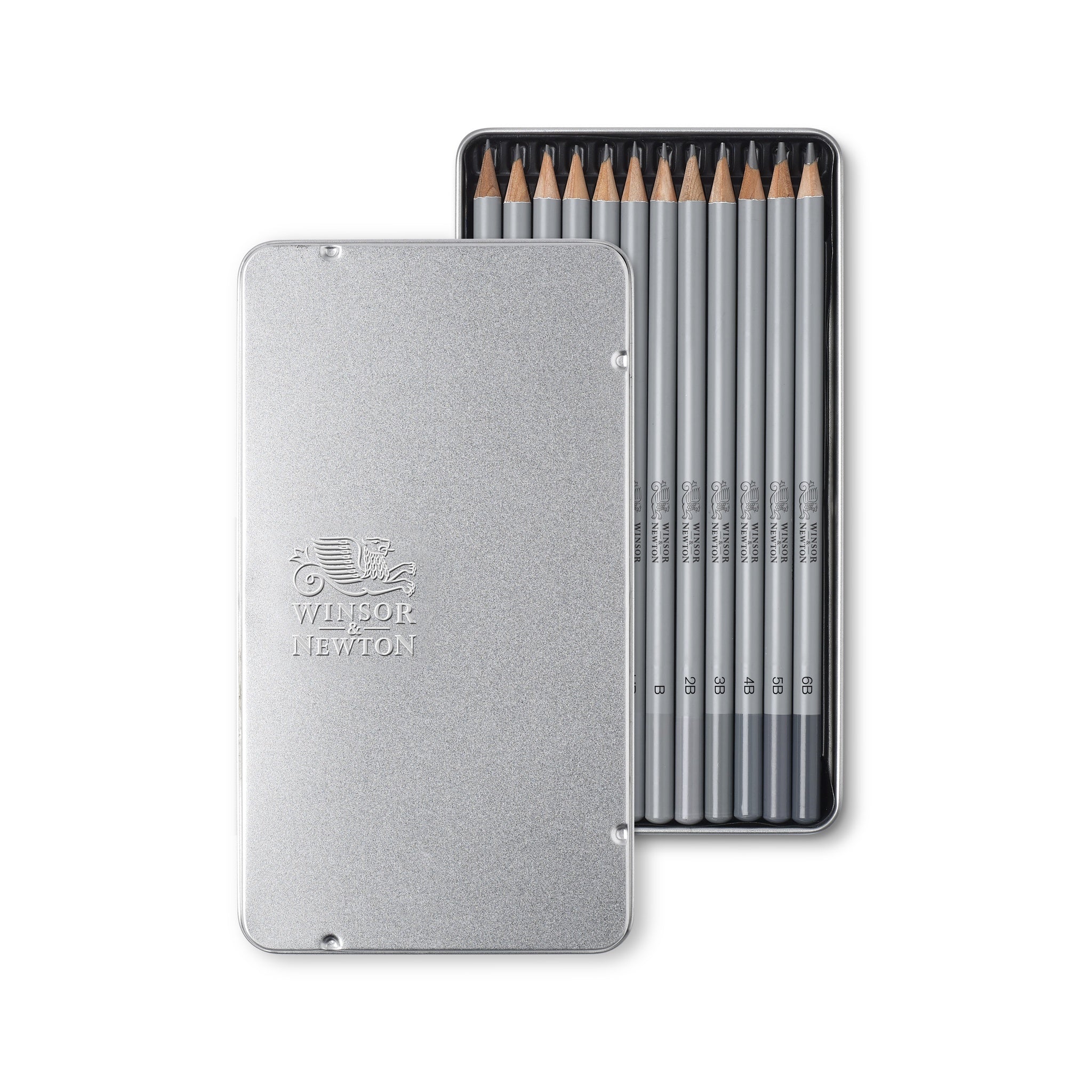 WINSOR & NEWTON STUDIO COLLECTION GRAPHITE PENCIL MEDIUM TIN SET 12