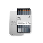WINSOR & NEWTON STUDIO COLLECTION GRAPHITE PENCIL MEDIUM TIN SET 12