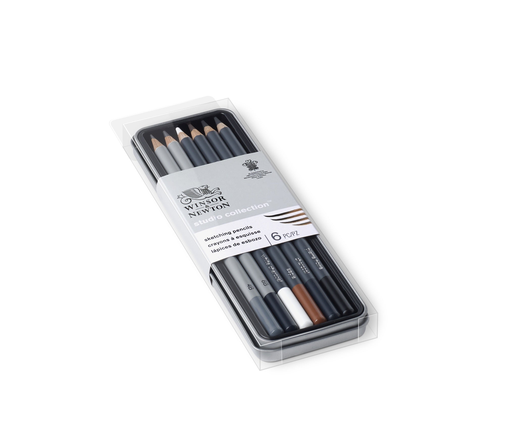 WINSOR & NEWTON STUDIO COLLECTION SKETCHING PENCIL TIN SET 6