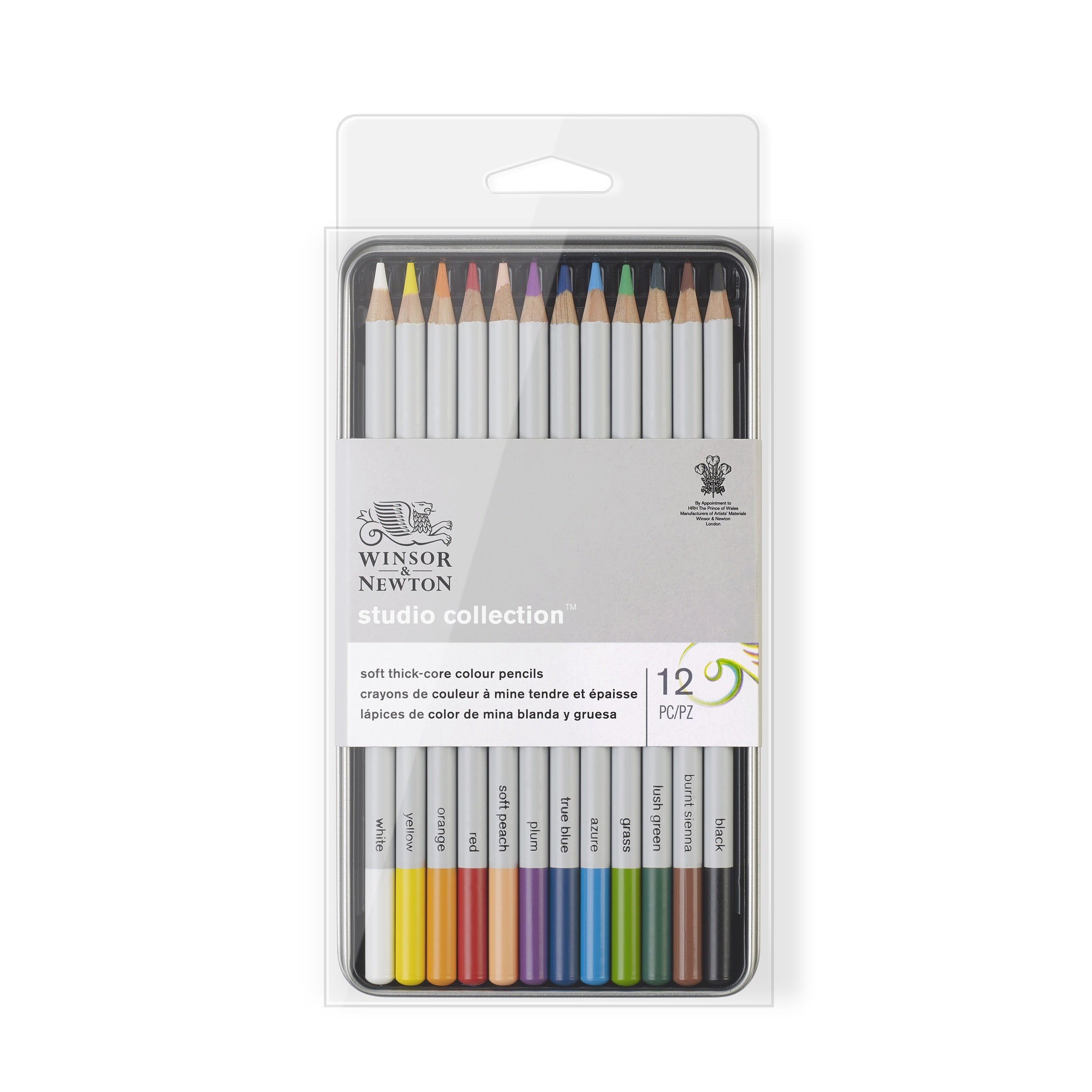 WINSOR & NEWTON STUDIO COLLECTION COLOURED PENCIL TIN SET 12