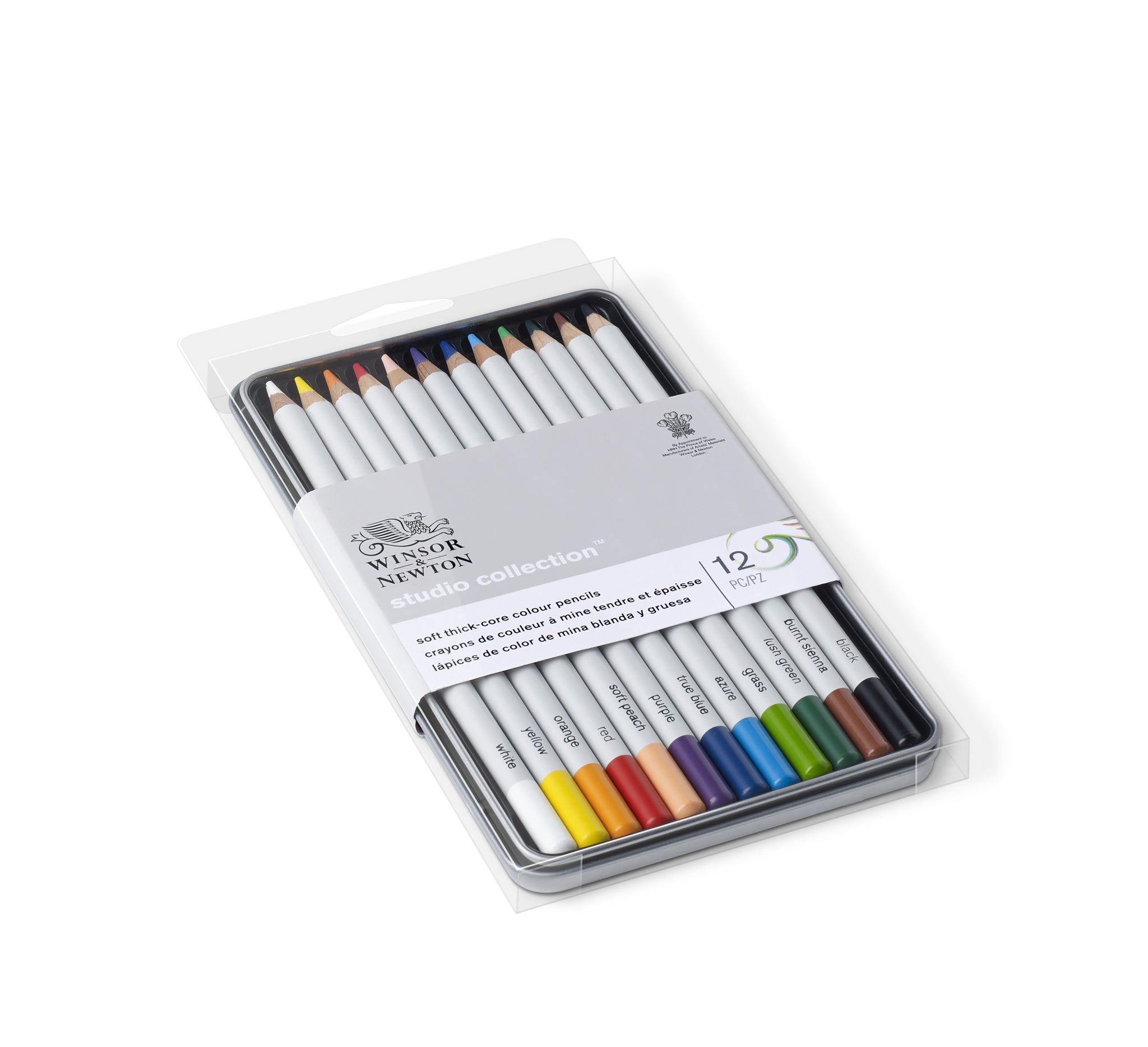 WINSOR & NEWTON STUDIO COLLECTION COLOURED PENCIL TIN SET 12