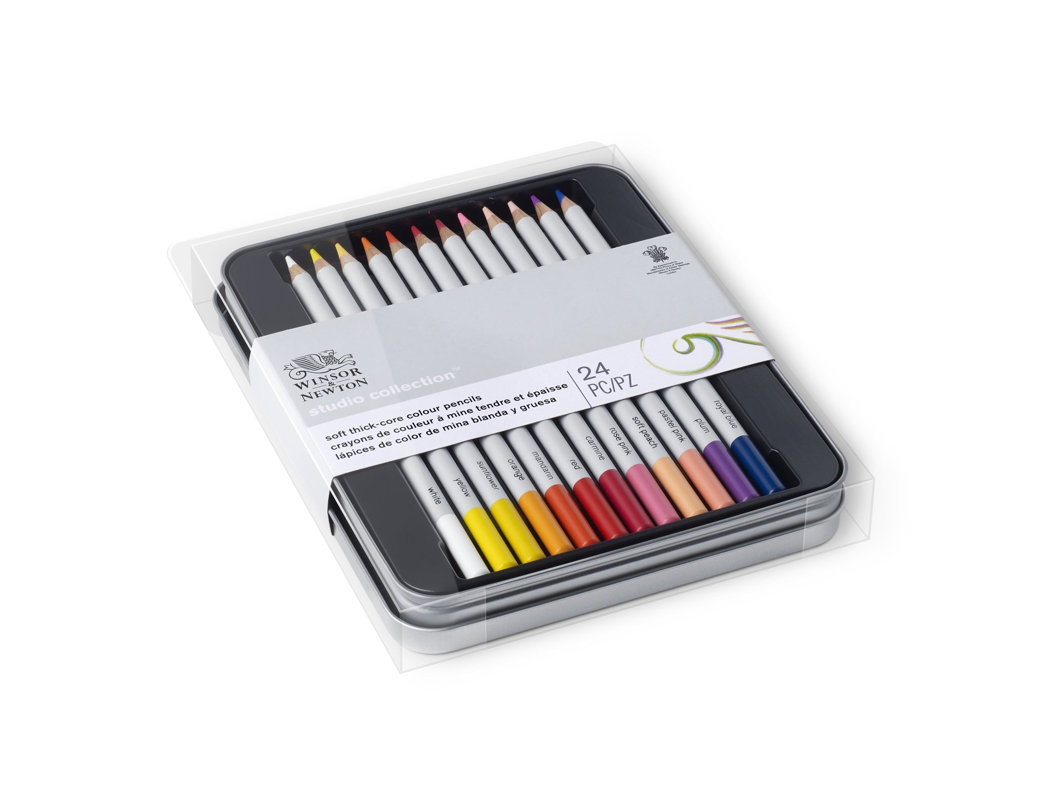 WINSOR & NEWTON STUDIO COLLECTION COLOURED PENCIL TIN SET 24
