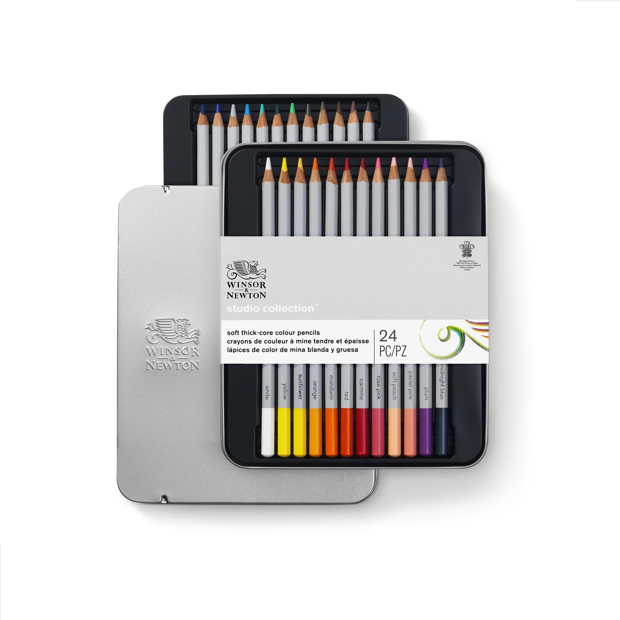 WINSOR & NEWTON STUDIO COLLECTION COLOURED PENCIL TIN SET 24
