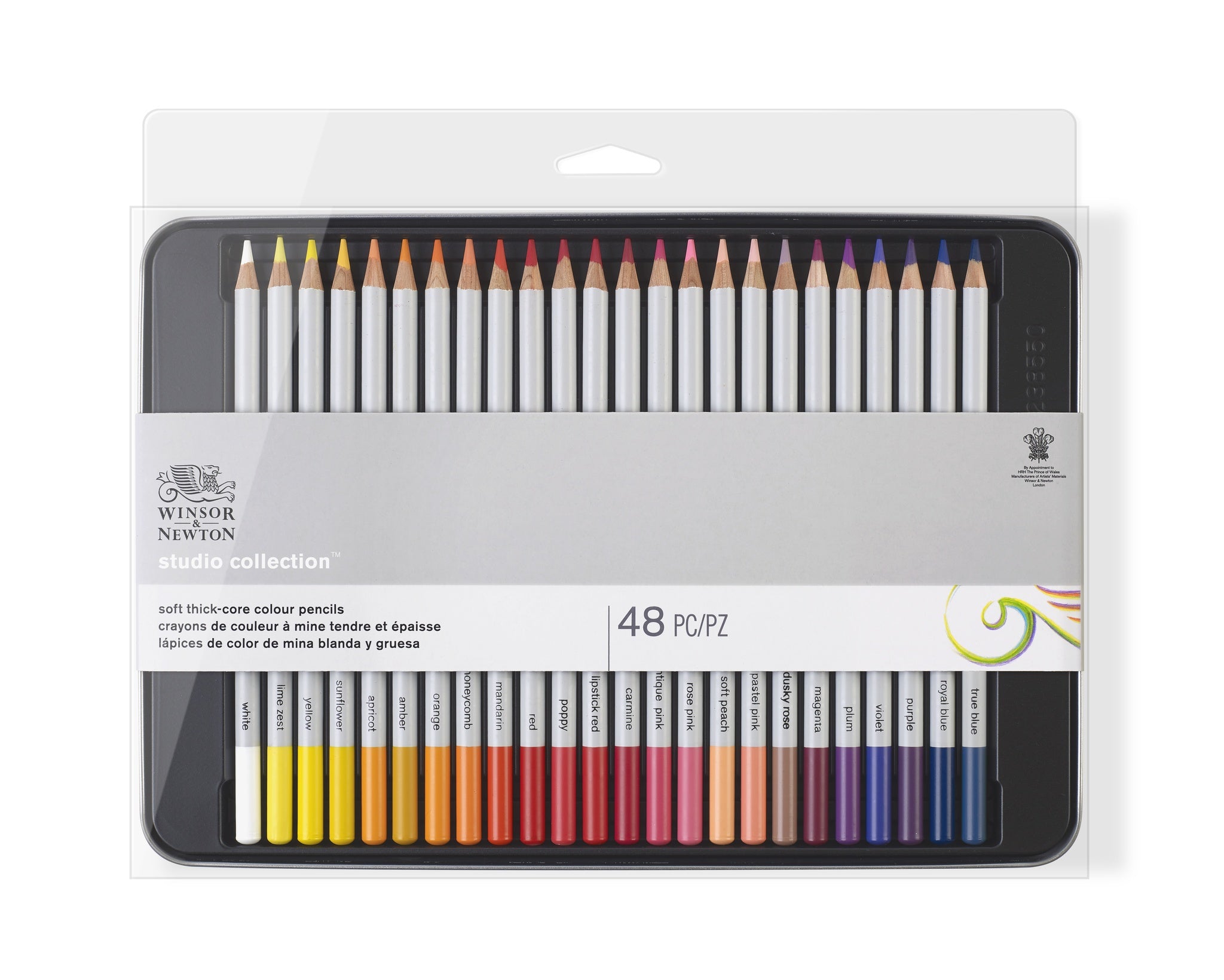 WINSOR & NEWTON STUDIO COLLECTION COLOURED PENCIL TIN SET 48