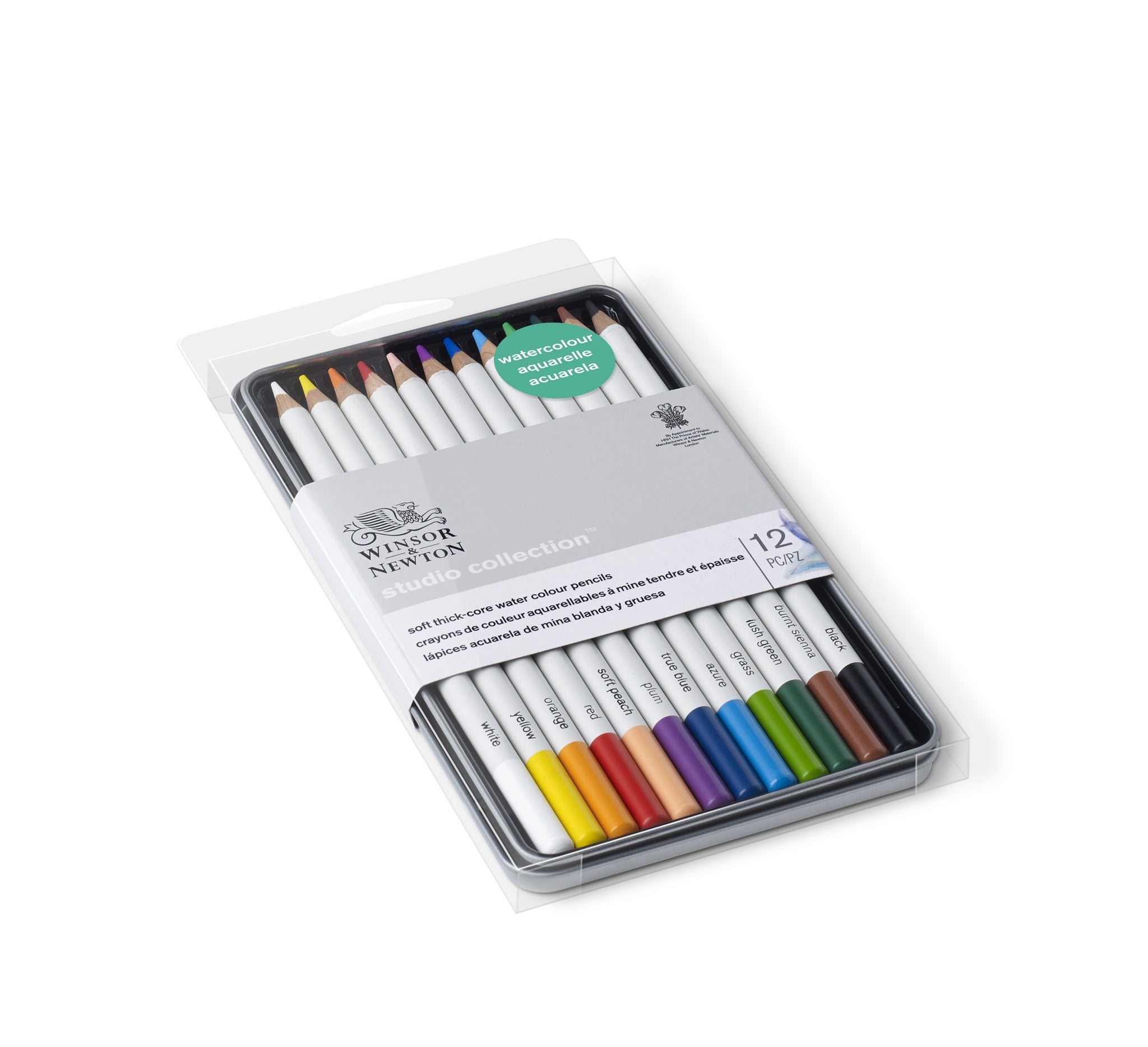 WINSOR & NEWTON STUDIO COLLECTION WATERCOLOUR PENCIL TIN SET 12