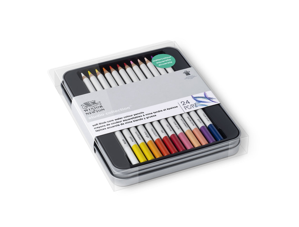 WINSOR & NEWTON STUDIO COLLECTION WATERCOLOUR PENCIL TIN SET 24