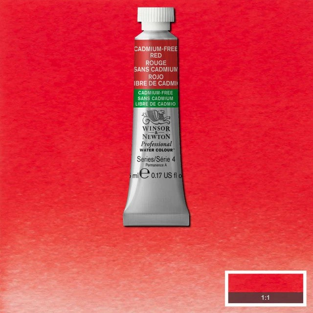 WINSOR & NEWTON PROFESSIONAL WATERCOLOUR PAINT S4 CADMIUM FREE RED