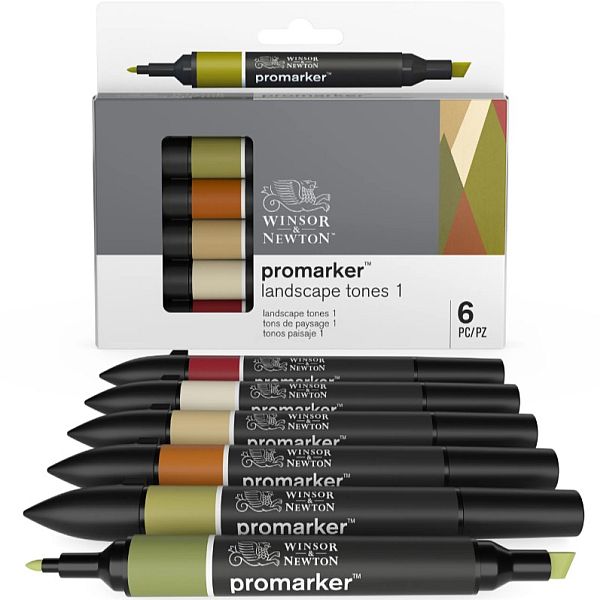 Winsor & Newton Promarker Landscape Tones Set 6 SET
