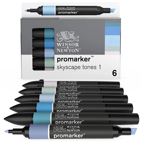 Winsor & Newton Promarker Skyscape Tones Set 6