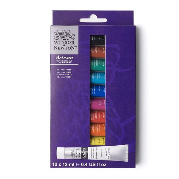 Winsor & Newton Artisan Water-Mixable Oil Paint 12ml Tubes Set 10 SET