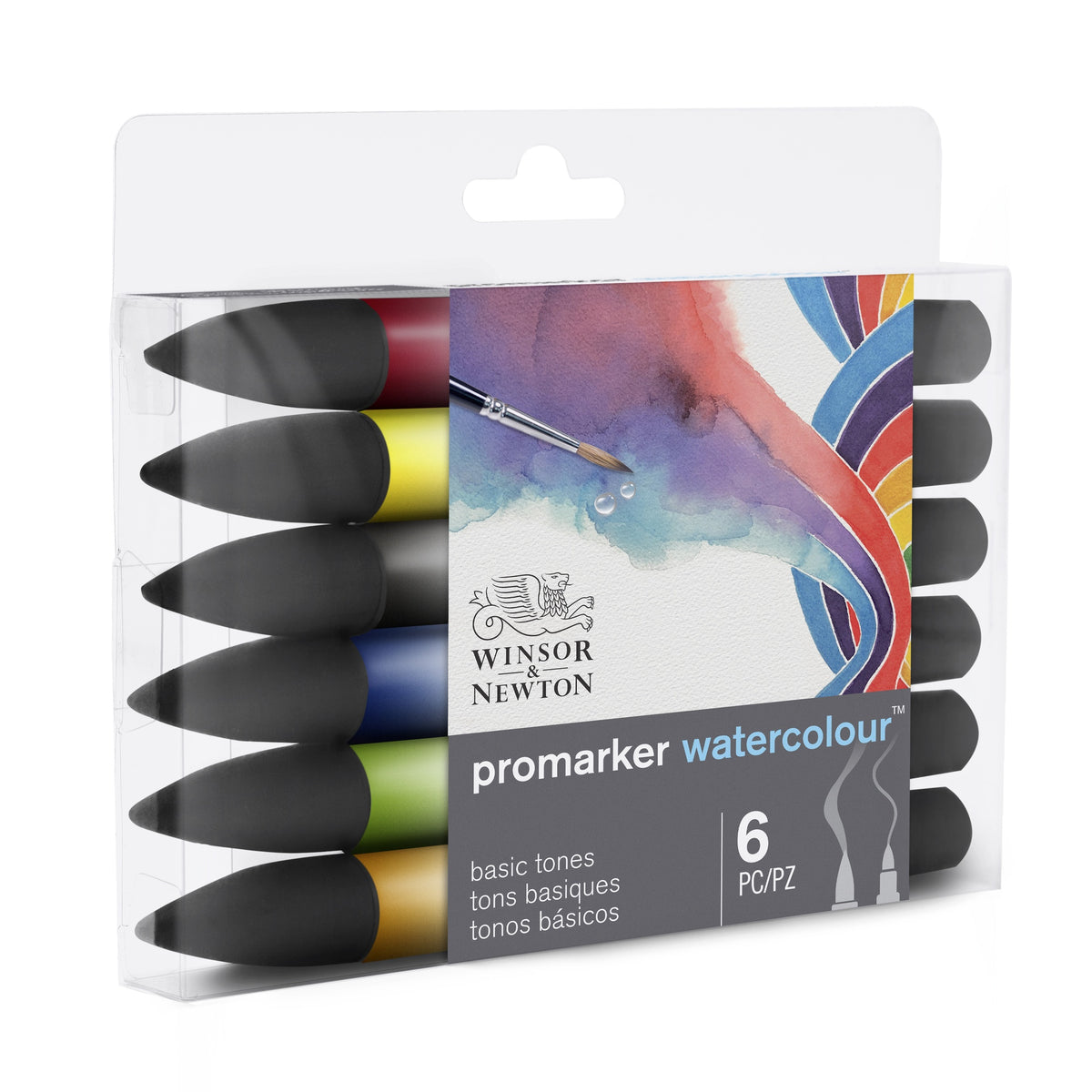 WINSOR & NEWTON PROMARKER WATERCOLOUR BASIC TONES SET 6