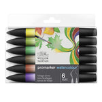 WINSOR & NEWTON PROMARKER WATERCOLOUR FOLIAGE TONES SET 6