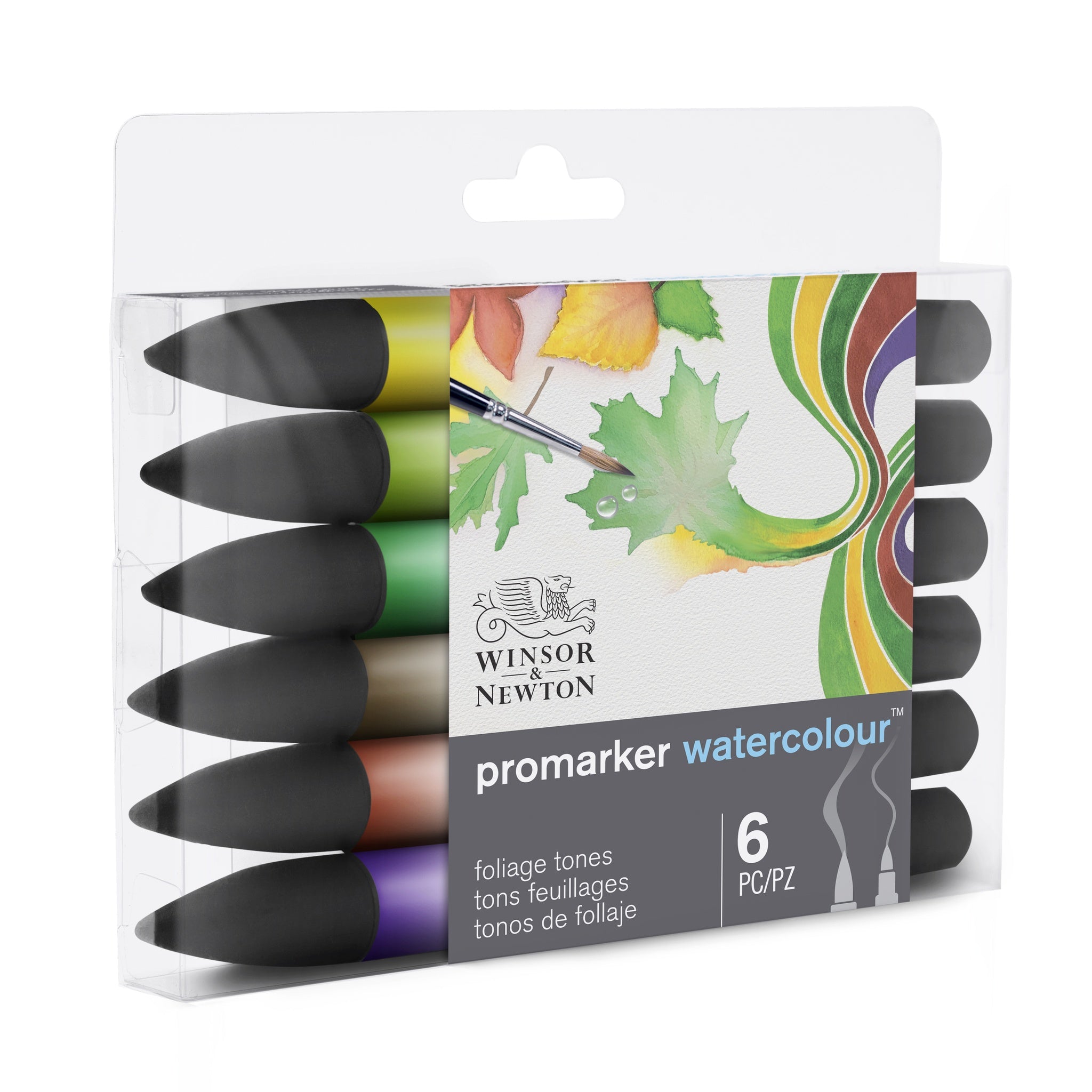 WINSOR & NEWTON PROMARKER WATERCOLOUR FOLIAGE TONES SET 6