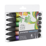 WINSOR & NEWTON PROMARKER WATERCOLOUR FOLIAGE TONES SET 6