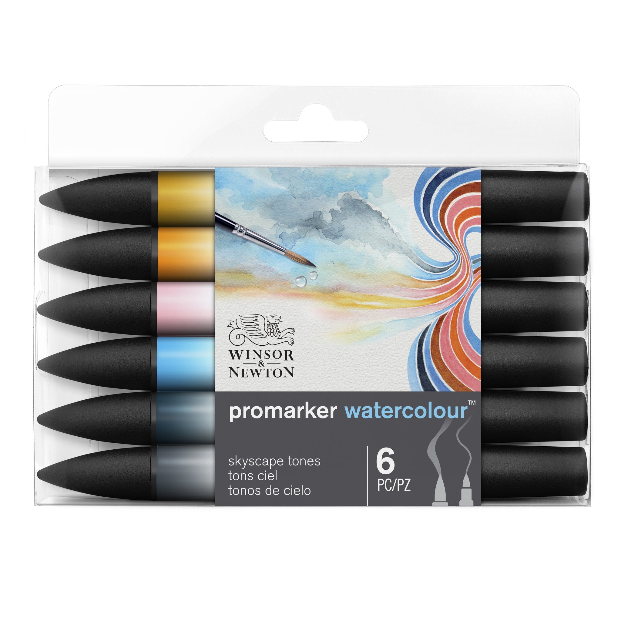 WINSOR & NEWTON PROMARKER WATERCOLOUR SKYSCAPE TONES SET 6