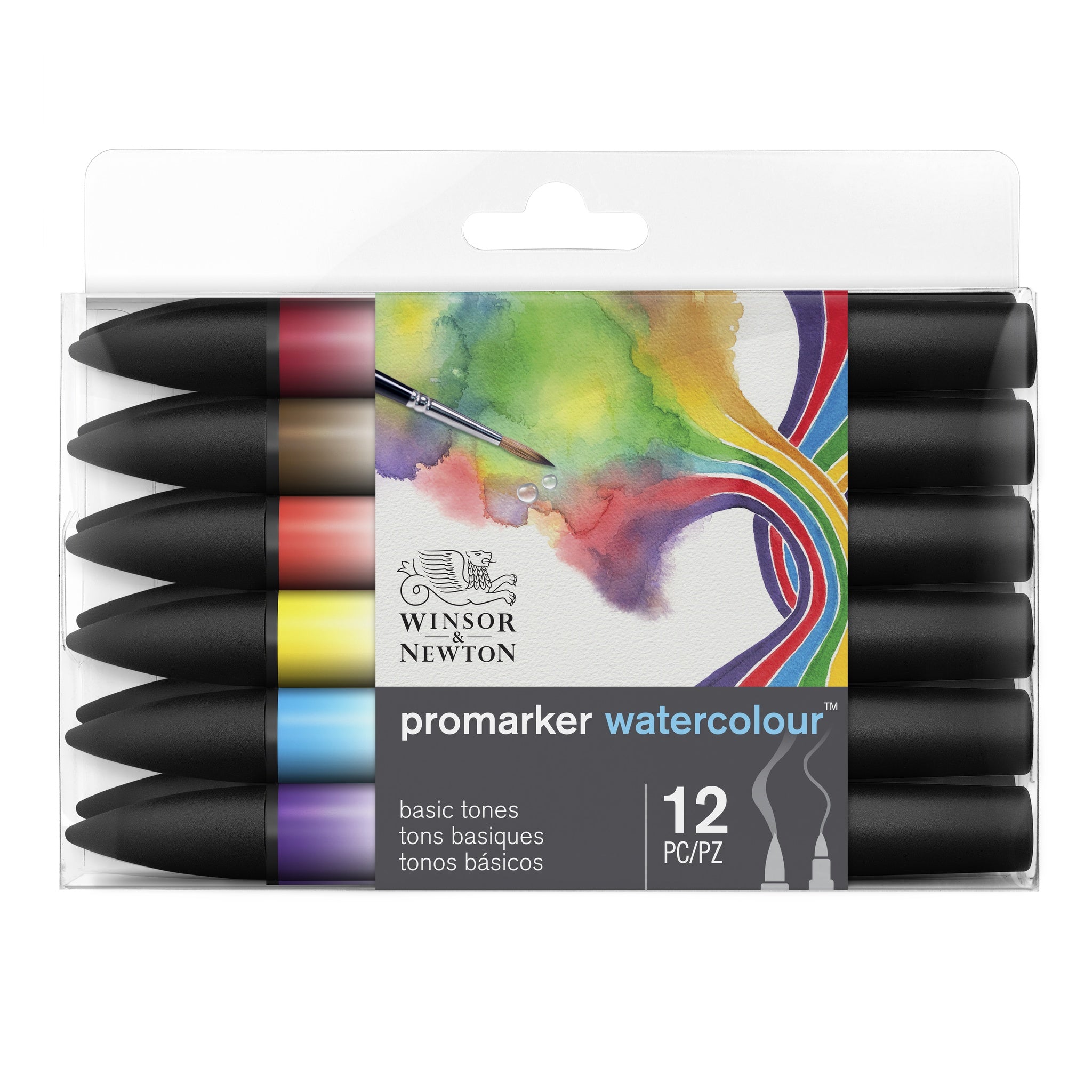 WINSOR & NEWTON PROMARKER WATERCOLOUR BASIC TONES SET 12
