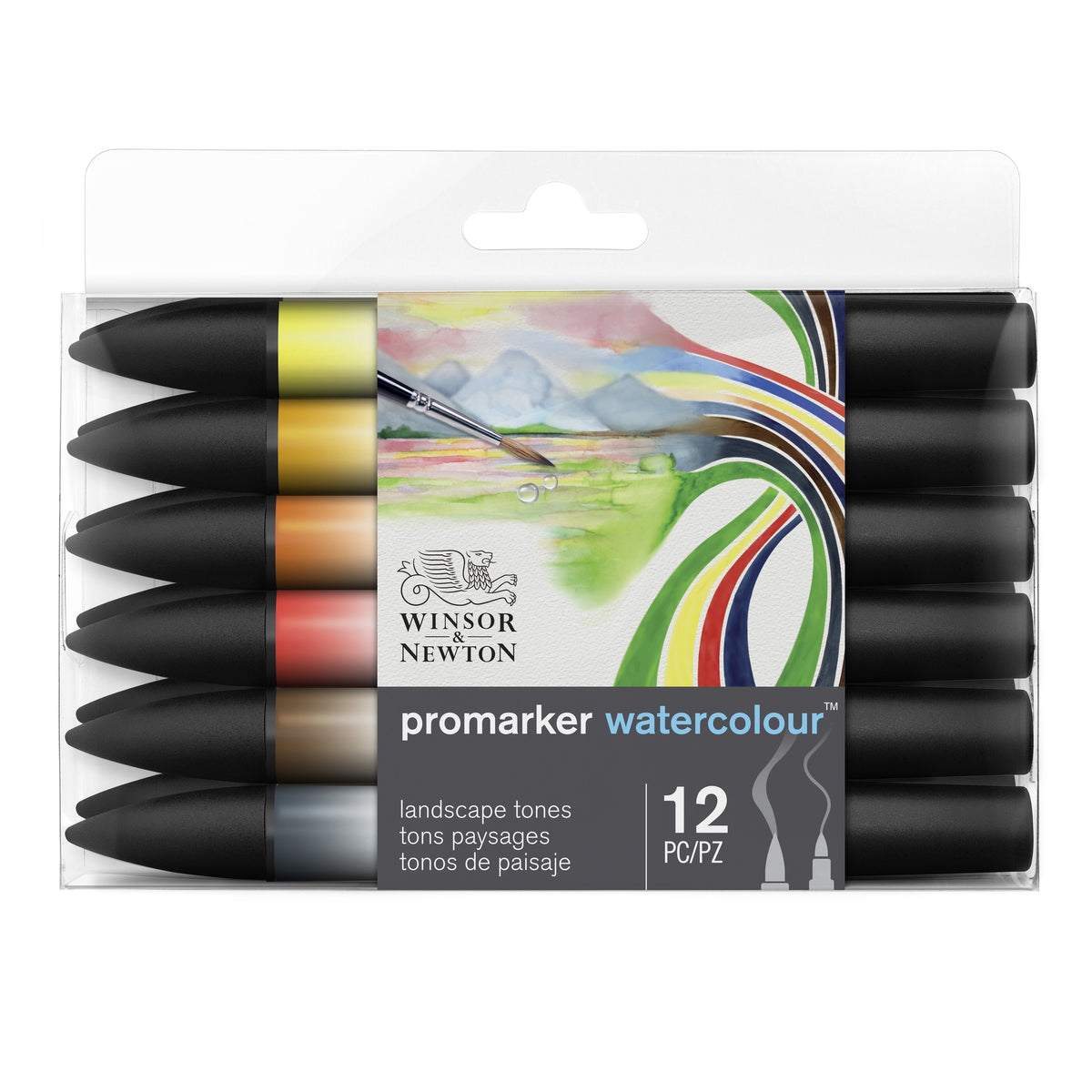 WINSOR & NEWTON PROMARKER WATERCOLOUR LANDSCAPE TONES SET 12